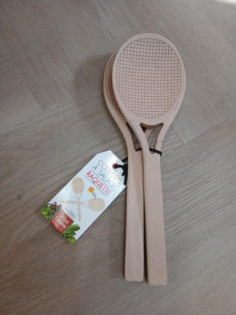 Couvert a salade tennis, Enlèvement ou Envoi, Neuf, Bois