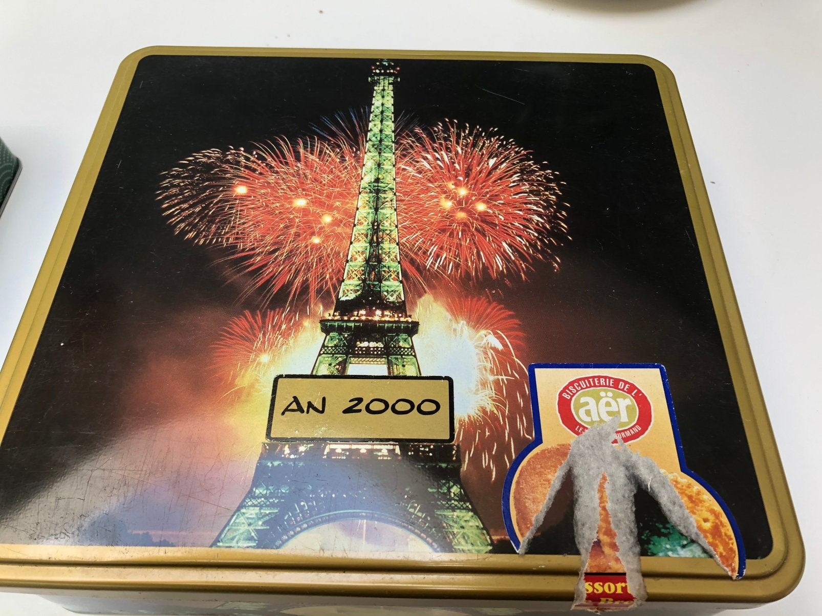 Blikken doos Eiffeltoren jaar 2000, Enlèvement, Utilisé, Biscuits, Autres marques