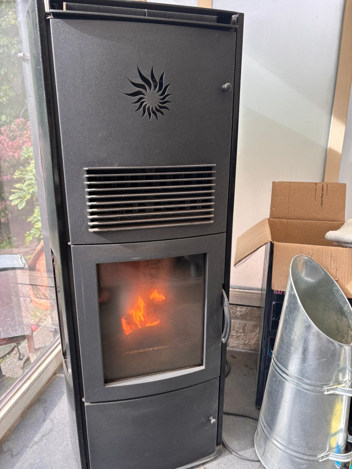 Pelletkachel CS Thermos, Huis en Inrichting, Ophalen, Gebruikt, Vrijstaand, Pelletkachel