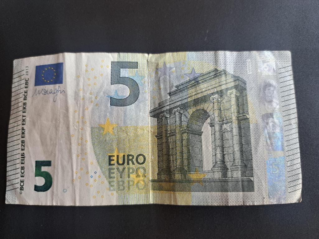 2013 Portugal 5 euros série Draghi numéro avec 666, Timbres & Monnaies, Billets de banque | Europe | Euros, Envoi, Portugal, 5 euros