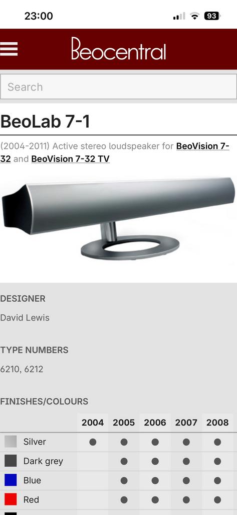 Bang Olufsen plus support, Enlèvement, Comme neuf