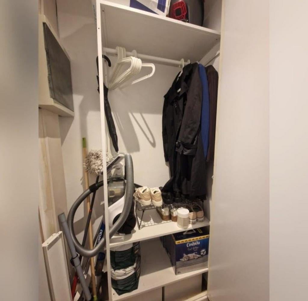 Portant à vestes et chaussures en métal blanc, Enlèvement