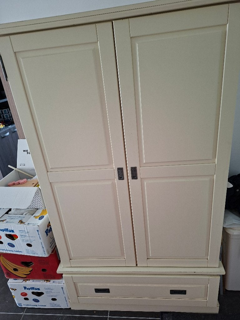 Beige kast, Ophalen, Overige materialen, 50 tot 100 cm, 150 tot 200 cm