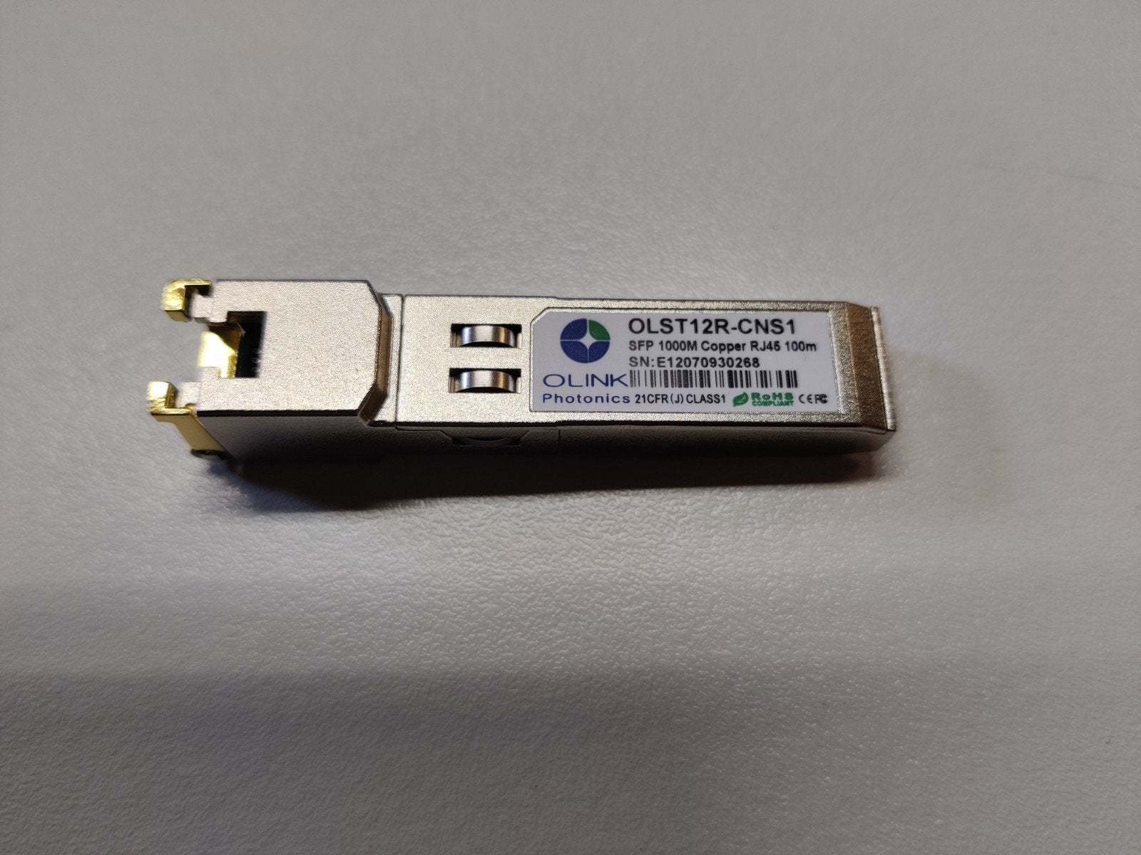 SFP 1Gbit Copper RJ45 module, Computers en Software, Netwerk switches, Ophalen, Zo goed als nieuw