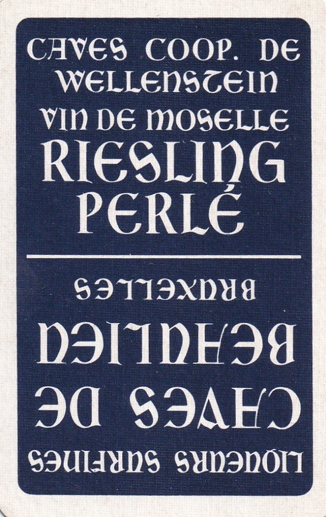 L 14 / S K RIESLING PERLE  BRUXELLES, Ophalen of Verzenden, Nieuw, Speelkaart(en)