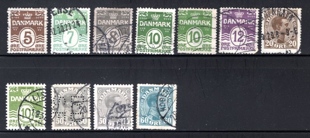 DANEMARK Lot année 1921 timbré, Envoi, Danemark, Affranchi