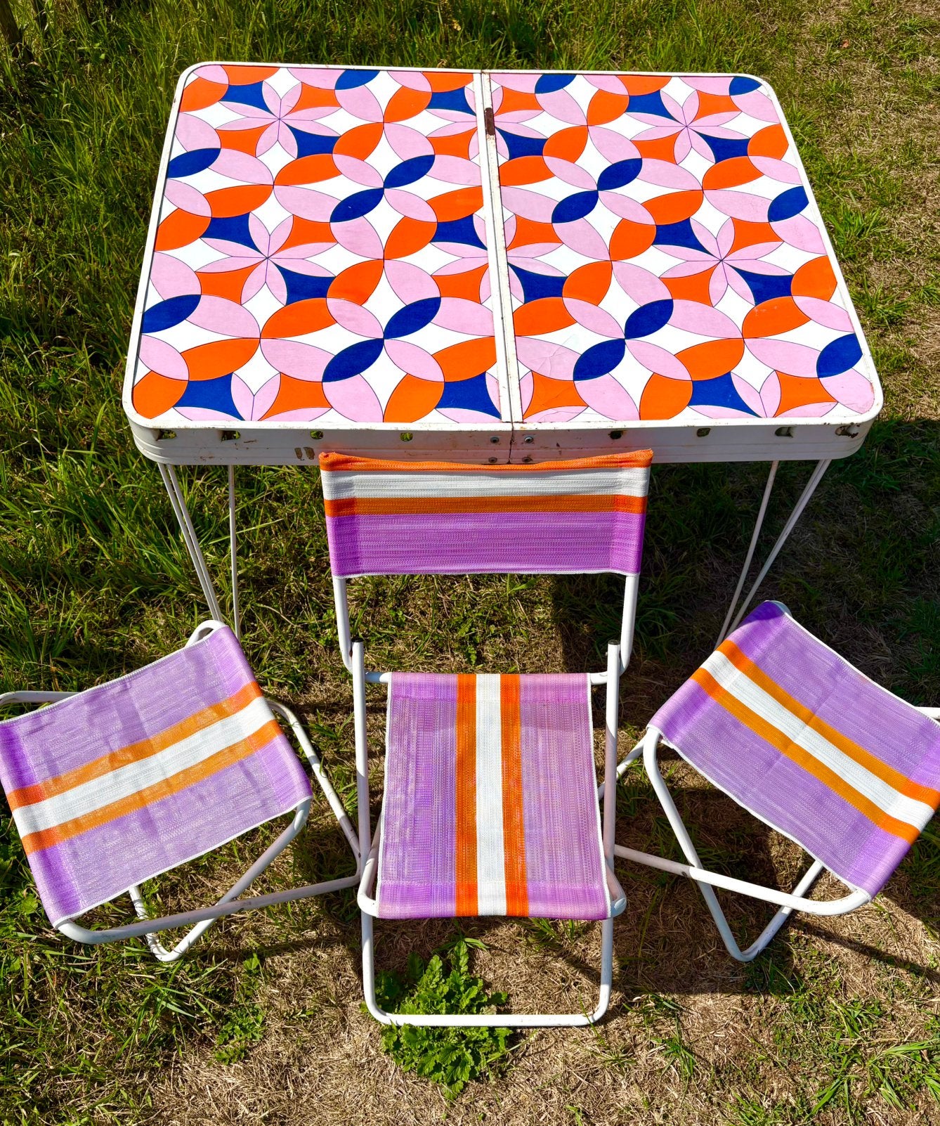 Ensemble / Salon de camping pique-nique vintage 70 Stiliac, Enlèvement, Utilisé