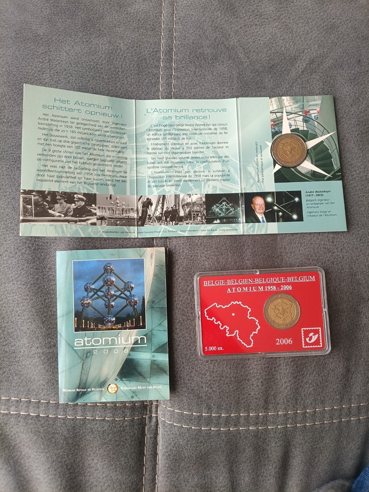 2€ Atomium 3x BU, Timbres & Monnaies, Enlèvement ou Envoi, Belgique, 2 euros