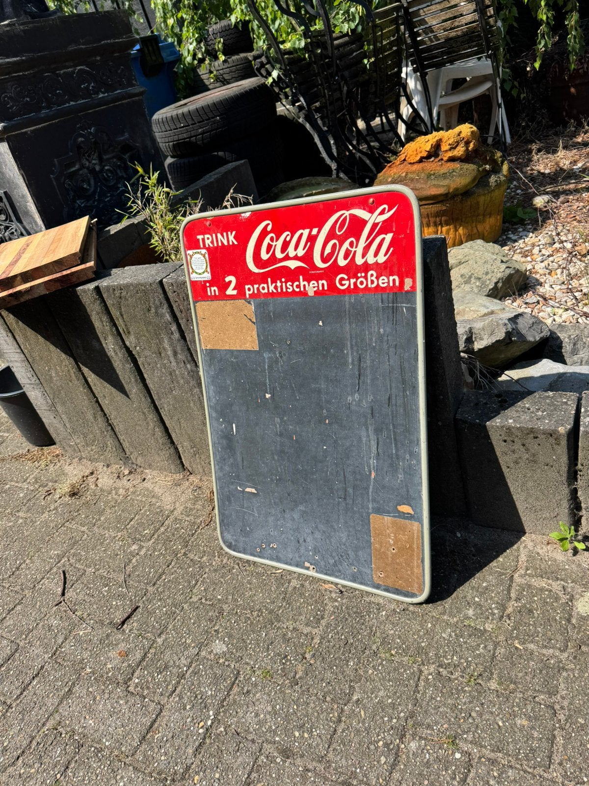 Coca Cola oud reclamebord, Ophalen of Verzenden, Gebruikt, Reclamebord
