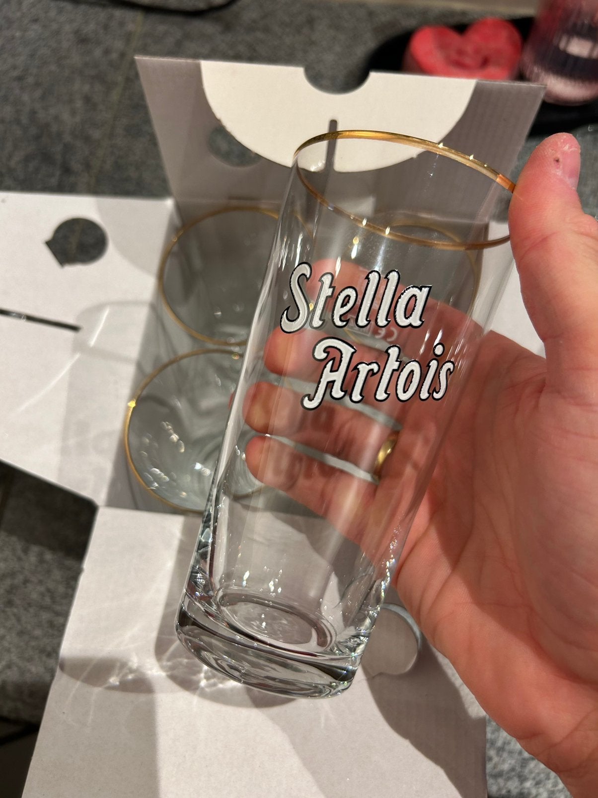 4 boerkes Stella Artois, Enlèvement, Neuf, Verre à bière