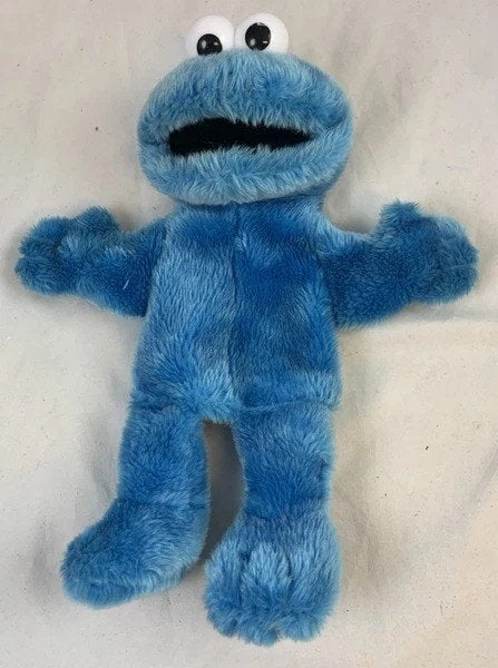 Sesamstraat Koekiemonster handpop Pluche Knuffel 33cm TMC, Overige typen, Blauw, Zo goed als nieuw, Klein (minder dan 20 cm)