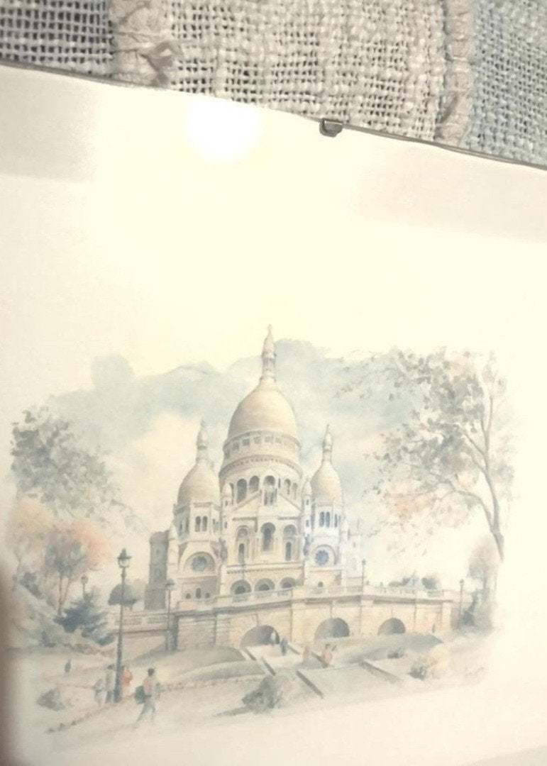 Aquarel basilique du Sacré coeur Parijs, Ophalen, Aquarel