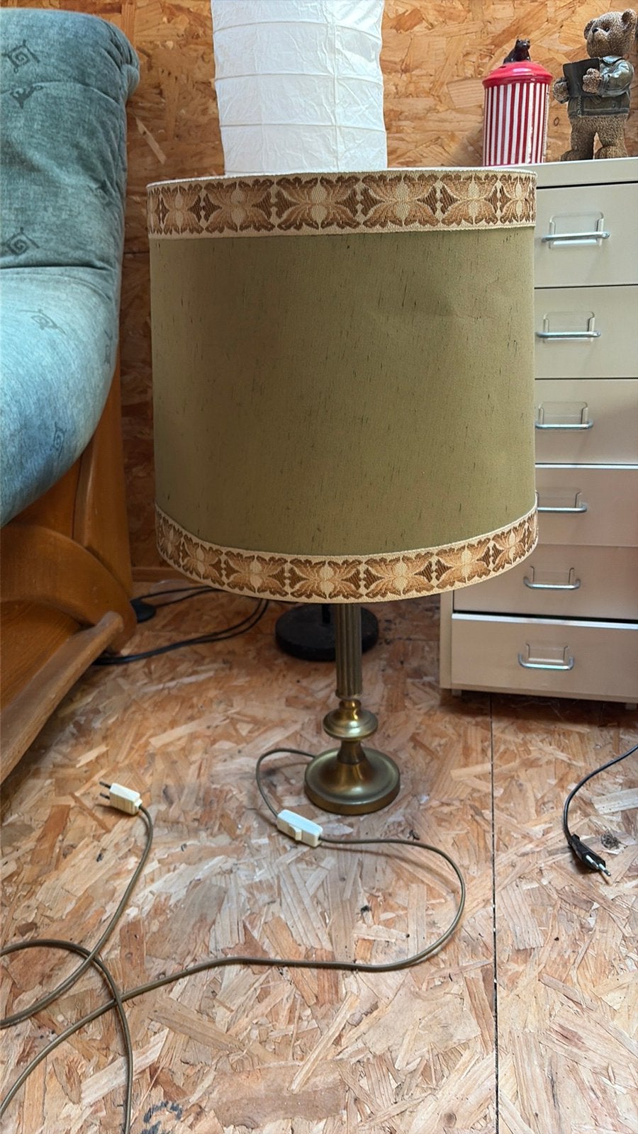 Lampe de salon année 70, Maison & Meubles, 40 cm, Rond, Lampadaire, Utilisé