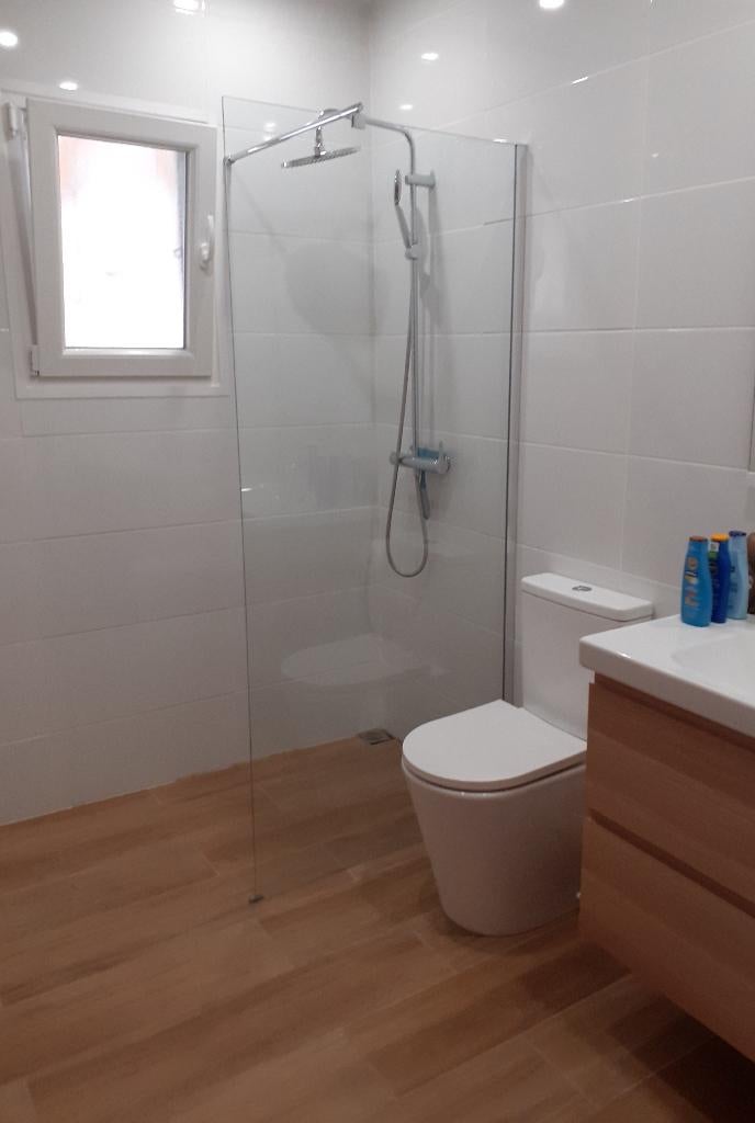 PAROI DOUCHE ITALIENNE 90X200 AVEC ATTACHES, Bricolage & Construction, Enlèvement, Utilisé, Inox, Douche