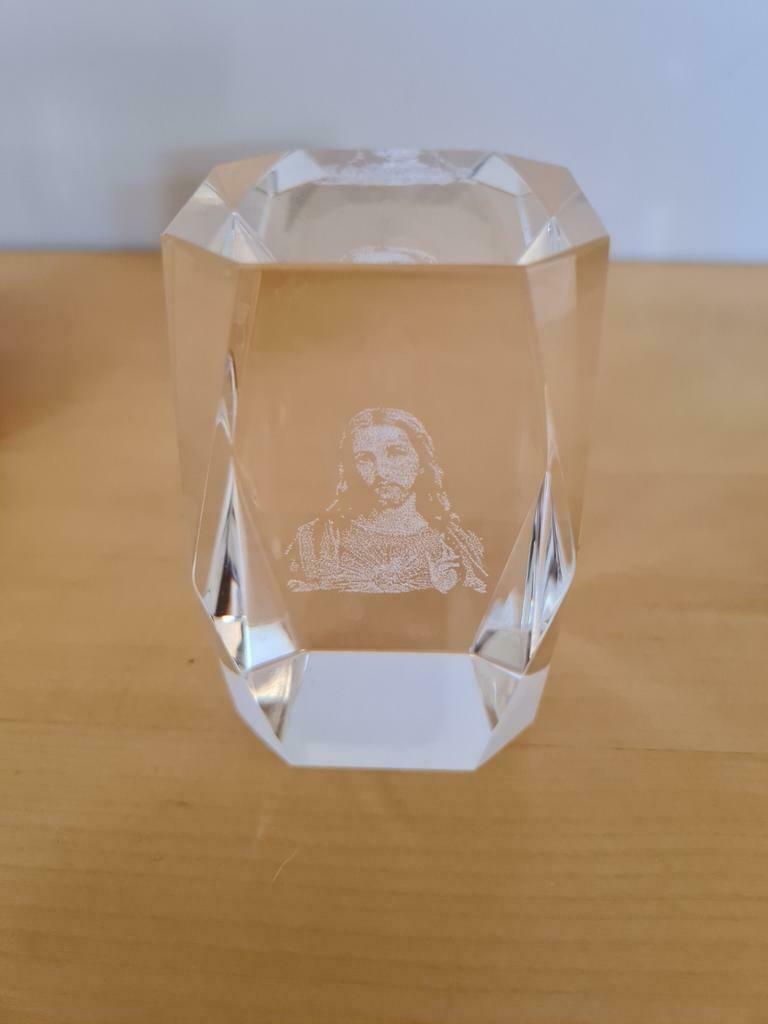Laser gravure ´Christus in glas´, Enlèvement ou Envoi, Neuf, Image, Christianisme | Catholique