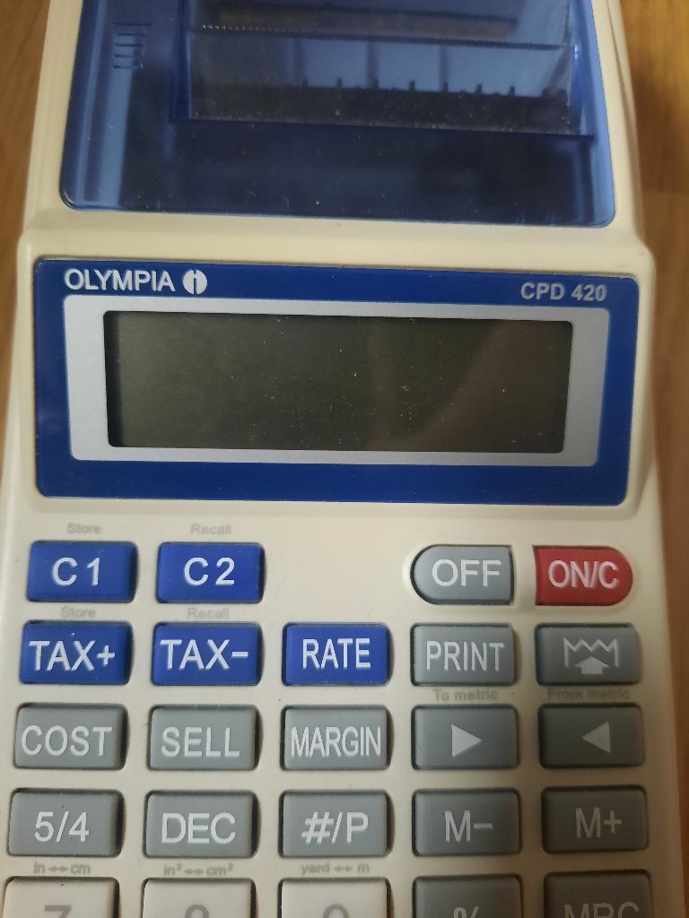 Olympia CPD 420 rekenmachine, Ophalen of Verzenden, Zo goed als nieuw