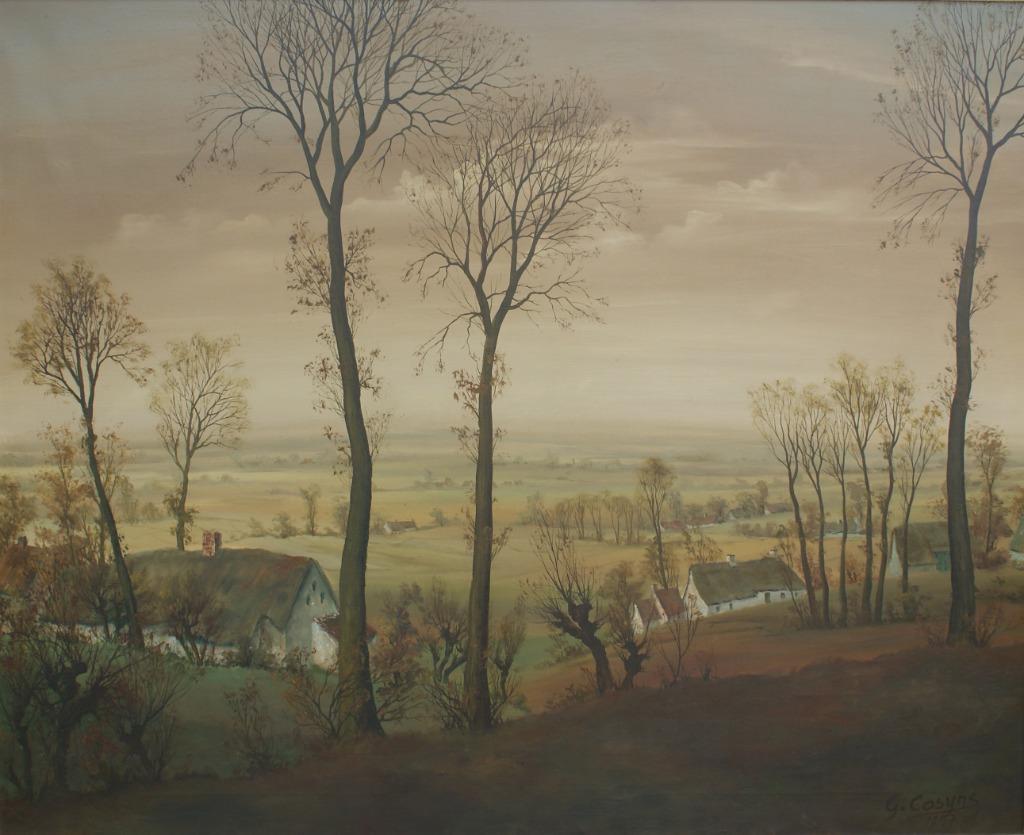 Gies Cosyns (1920-1997): Landschap Vlaamse Ardennen (115x95), Ophalen
