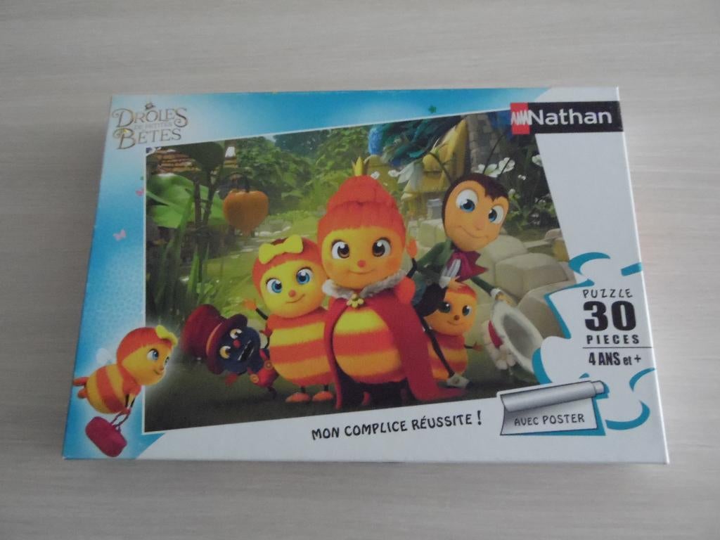 PUZZLE DRÔLE DE BÊTES     30 PIÈCES     NATHAN, Enlèvement ou Envoi, 10 à 50 pièces, Comme neuf, 4 à 6 ans