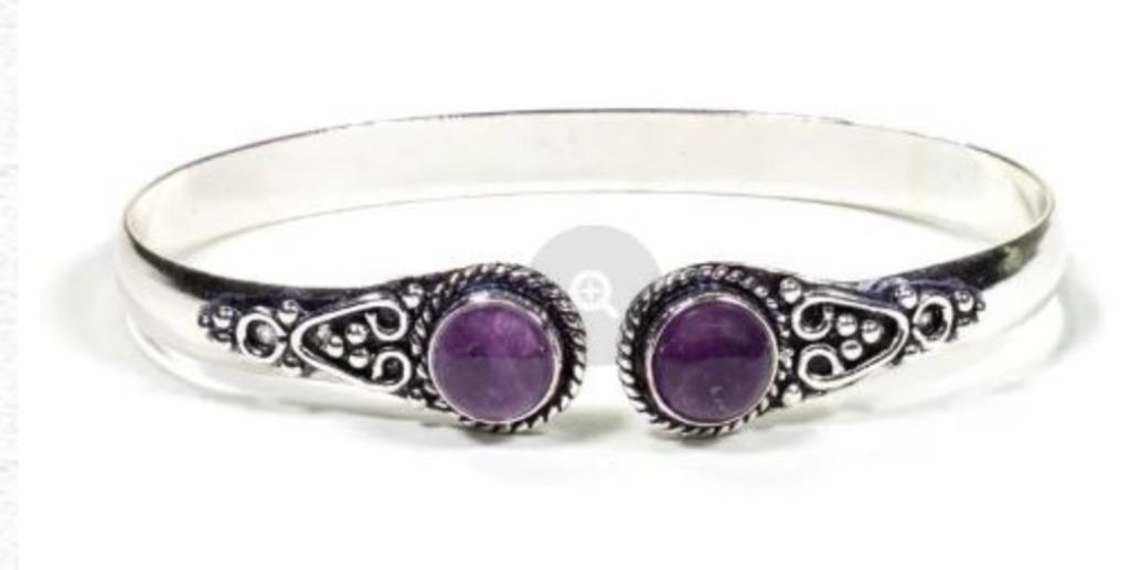 verstelbare armband amethist, Handtassen en Accessoires, Edelstenen, Ophalen of Verzenden, Nieuw