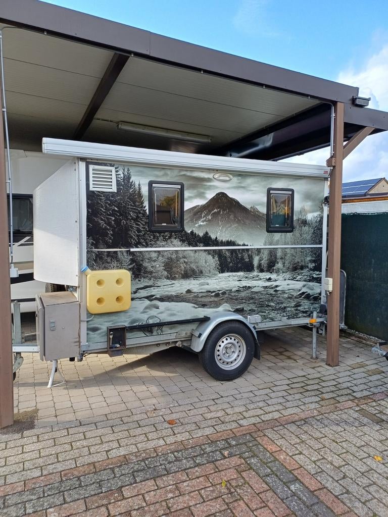 Gesloten aanhangwagen voor moto track days of ook voor ciclo, Auto diversen, Aanhangers en Bagagewagens, Ophalen