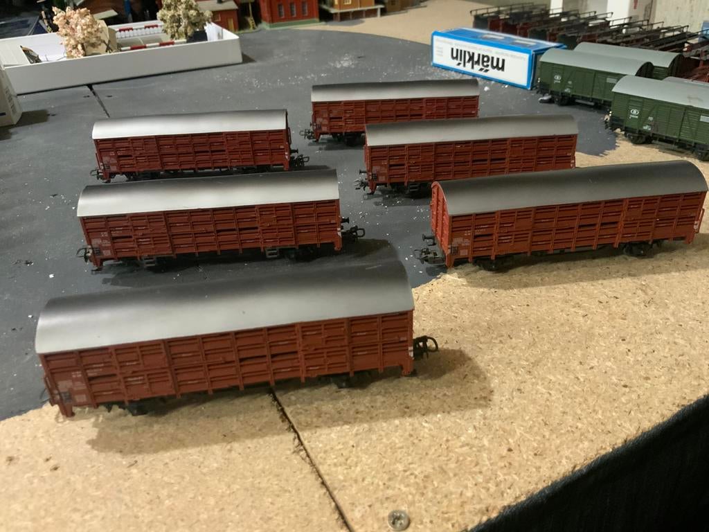 6 VEEWAGENS REF. 4629 2 ORIGINELE DOZEN, Gebruikt, Wagon, Märklin
