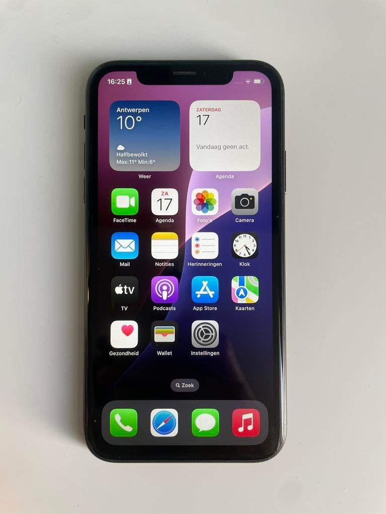 iPhone Xr 64GB | Zwart | Batterij 89% | Barst Achter, 89 %, Enlèvement ou Envoi, IPhone XR, Comme neuf