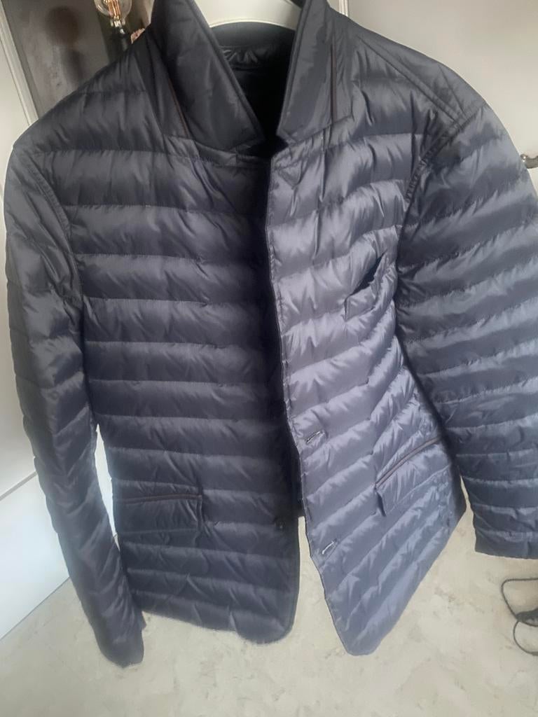 Massimo dutti heren jas vest jack, Kleding | Heren, Jassen | Winter, Verzenden, Zo goed als nieuw, Maat 52/54 (L), Blauw