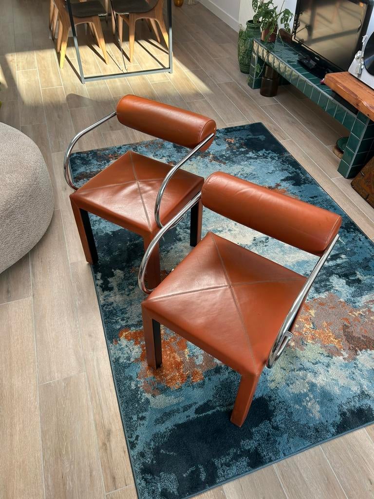 2 mooie stoelen van b&b italia arcadia paola piva, Ophalen, Gebruikt, Twee, Overige kleuren