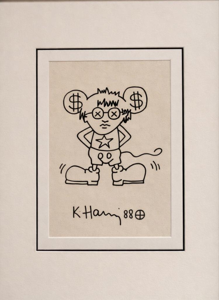 ORIGINEEL GESIGNEERD WERK VAN KEITH HARING, Antiek en Kunst, Ophalen