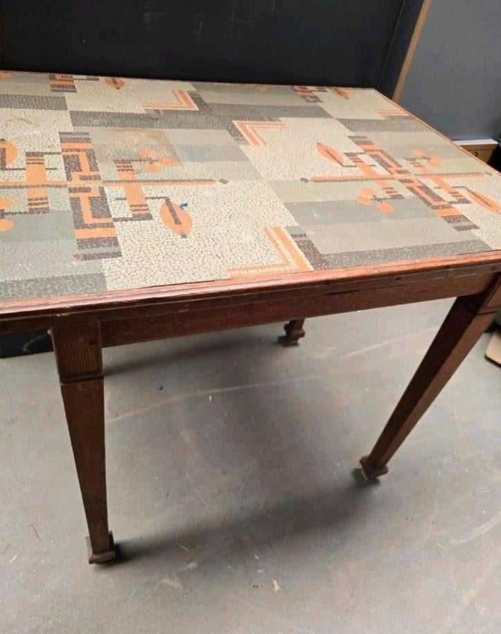 Boerentafel vintage tafeltje antiek hout lade tafel antiek, Antiek en Kunst, Ophalen of Verzenden