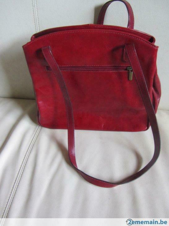 Sac en cuir rouge - neuf, Nieuw