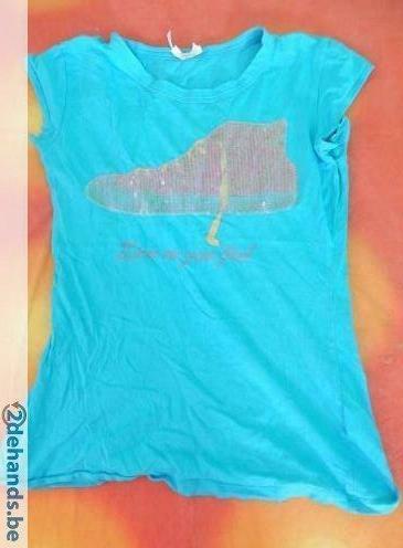 [3474]t-shirt M gekocht in de zeb, Maat 38/40 (M), Blauw, Ophalen of Verzenden, Korte mouw
