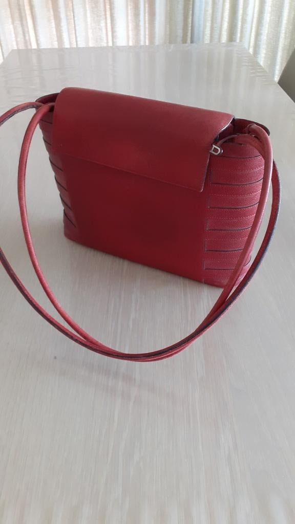 DELVAUX  bordeaux rode dameshandtas, Handtassen en Accessoires, Tassen | Damestassen, Ophalen of Verzenden, Zo goed als nieuw