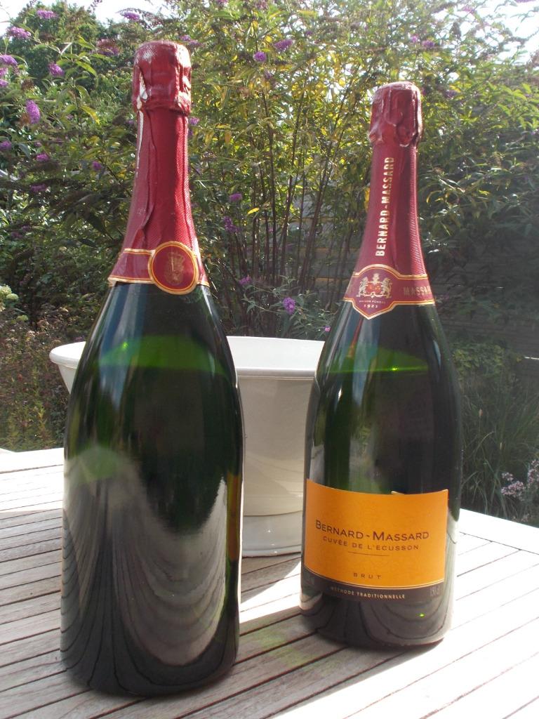 2 x Display 150cl verzegelde dummy champagnefles, Verzamelen, Ophalen of Verzenden, Zo goed als nieuw, Champagne