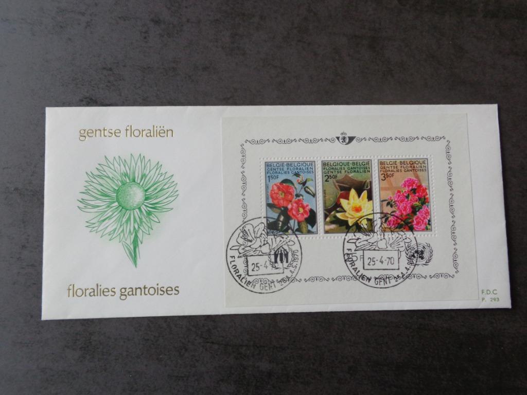 FDC du bloc 47 de 1970 : Floralies gantoises, Timbres & Monnaies, Timbres | Europe | Belgique, Enlèvement