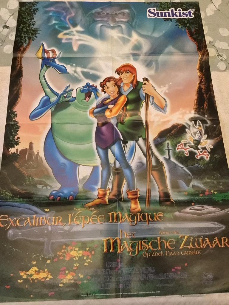 Poster L'épée magique à la recherche de Camelot Warner Bros., Collections, Enlèvement ou Envoi