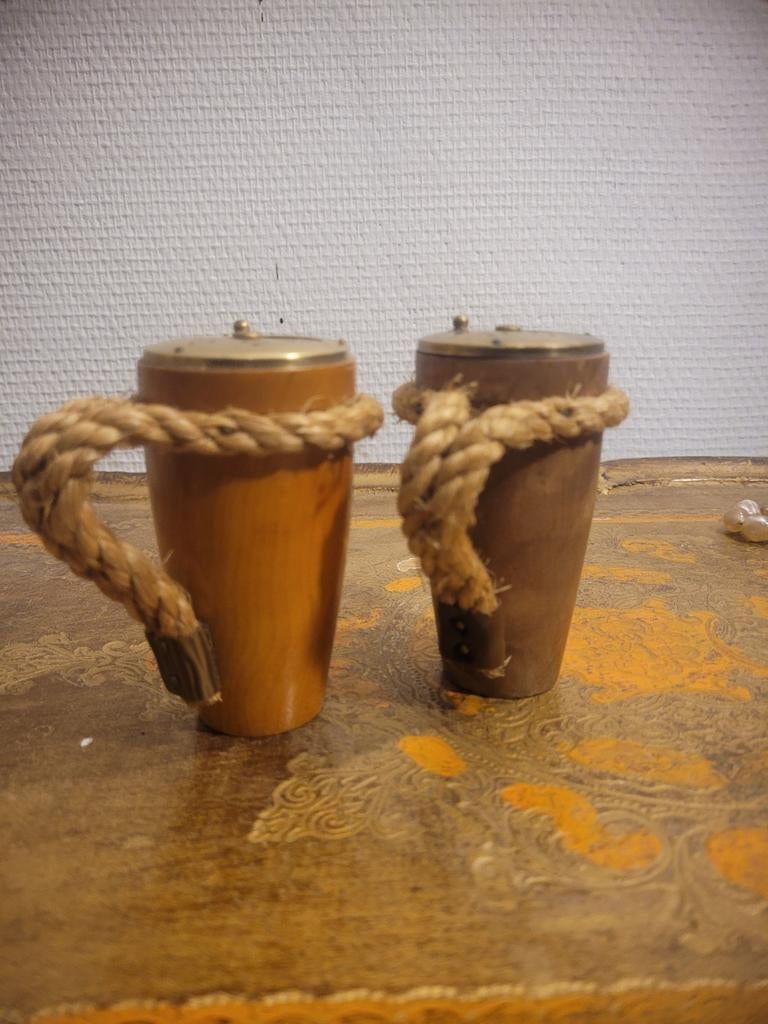 Set Sel et poivre en bois Fred Roberts vintage, Ophalen of Verzenden
