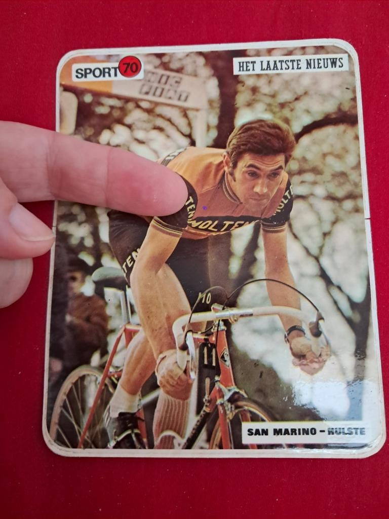 Sticker Eddy Merckx, jaren 70. San Marino-Hulste, Ophalen of Verzenden