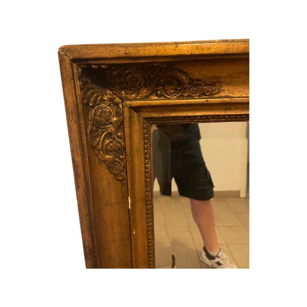 Grand Miroir Rectangulaire de Style Empire - 19ème, Enlèvement, Rectangulaire, 50 à 100 cm, 100 à 150 cm