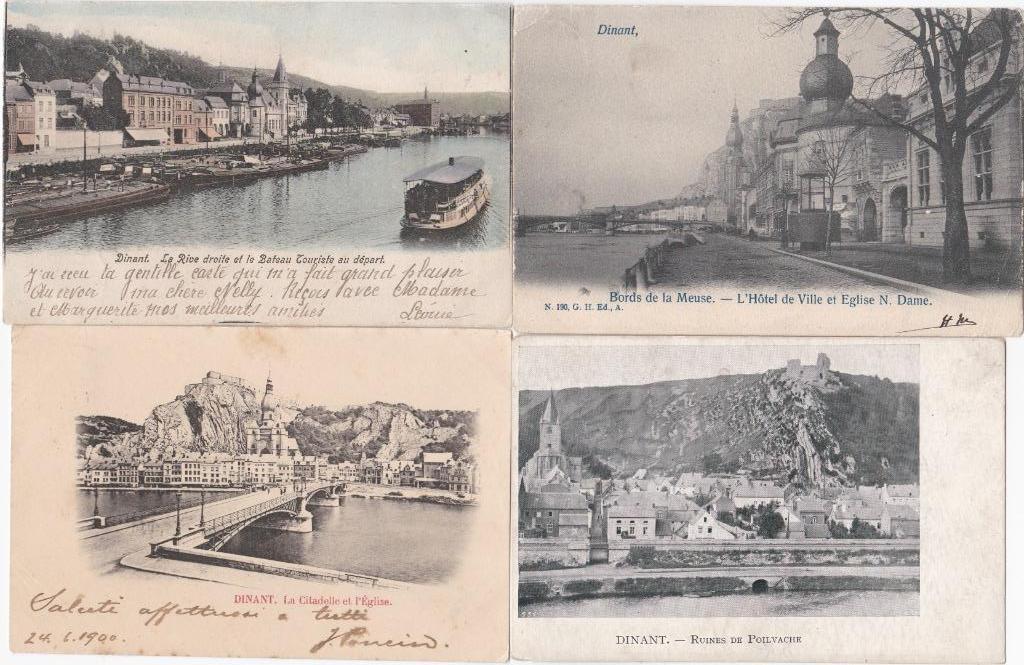 20 postkaarten DINANT - NIET GESPLITST (< 1905 !), Verzamelen, Ophalen of Verzenden, Voor 1920, Namen