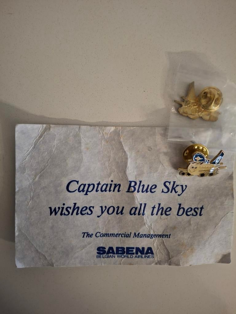 Sabena Pins Captain Blue Sky, Enlèvement, Comme neuf