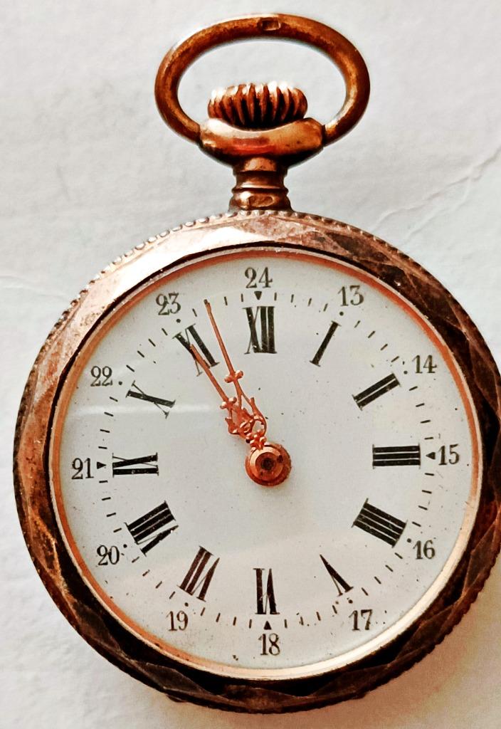 Montre de poche dame argent galonné, diamanté, à réparer, Enlèvement ou Envoi, Utilisé