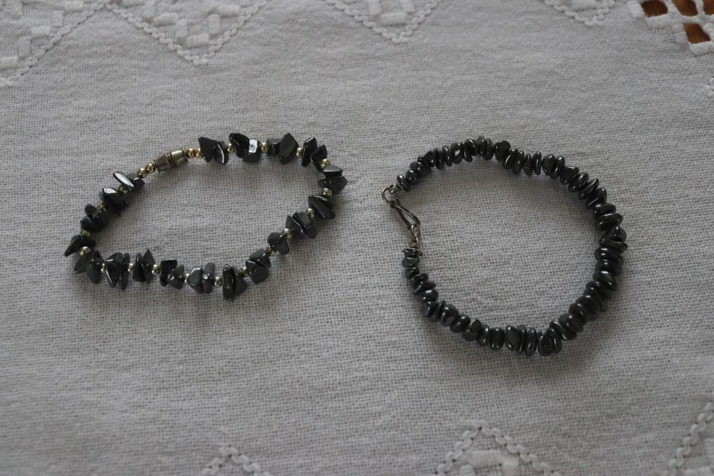 Hematiet armbanden, Ophalen of Verzenden, Zo goed als nieuw, Zwart, Overige materialen