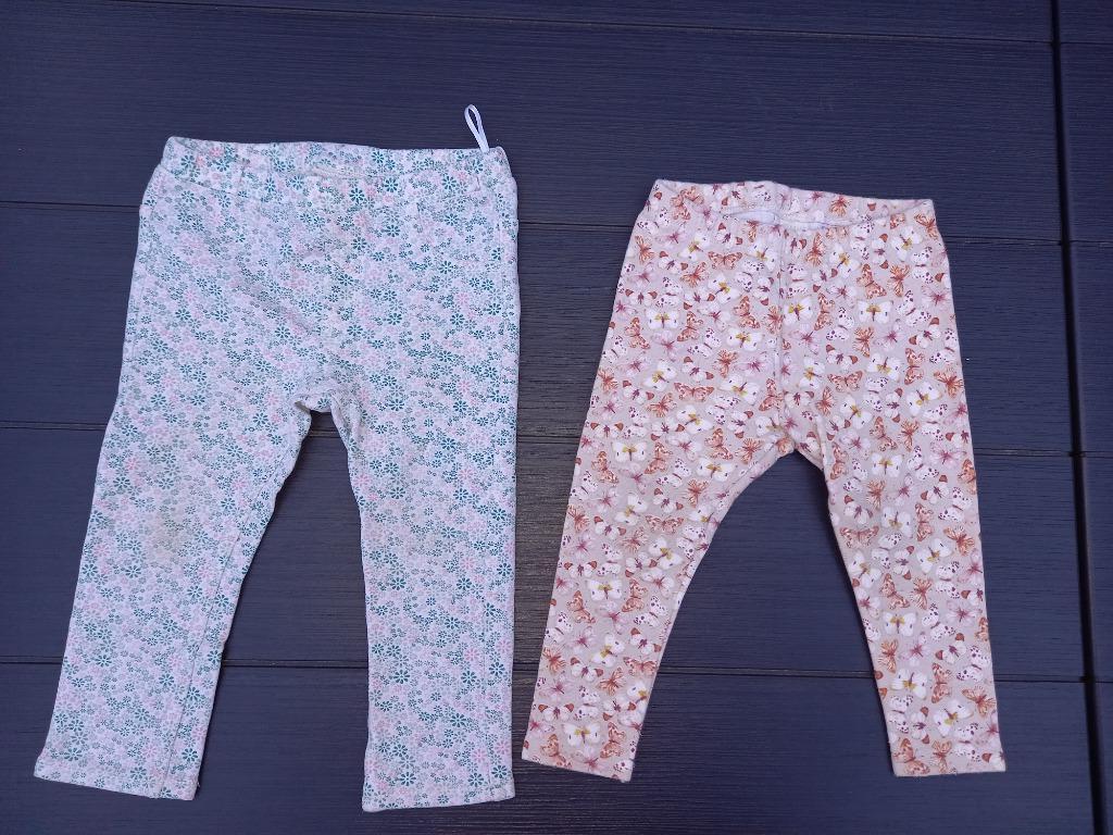 2 warme leggings, maat 86, meisje, Kinderen en Baby's, Babykleding | Maat 86, Gebruikt, Broekje, Meisje, Ophalen of Verzenden