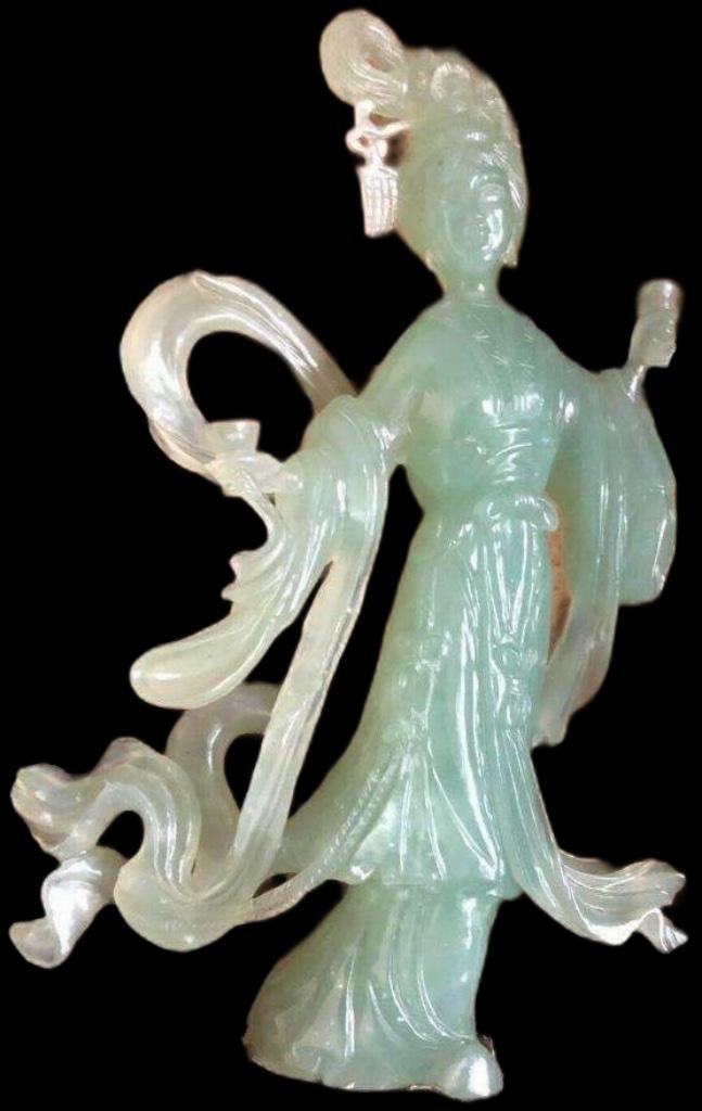 Jade Antiek Beeld Kwan Yin China Guan Yin, Antiek en Kunst, Verzenden
