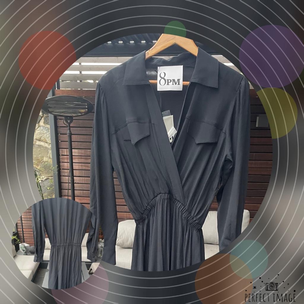 Magnifique longue robe noire 8PM - Neuve, Vêtements | Femmes, Neuf, Enlèvement ou Envoi, Taille 36 (S), 8PM