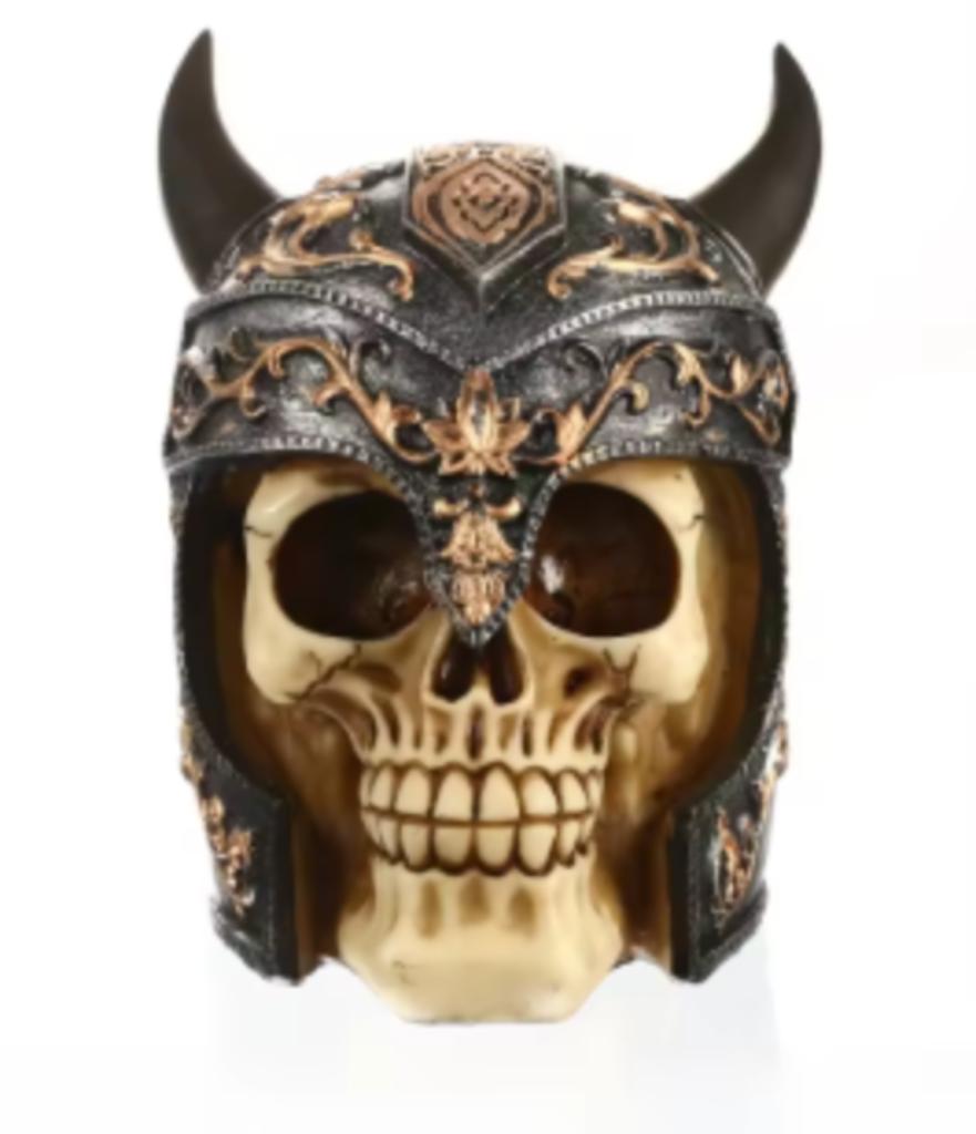 Prachtig schedel beeld Viking (15cm)