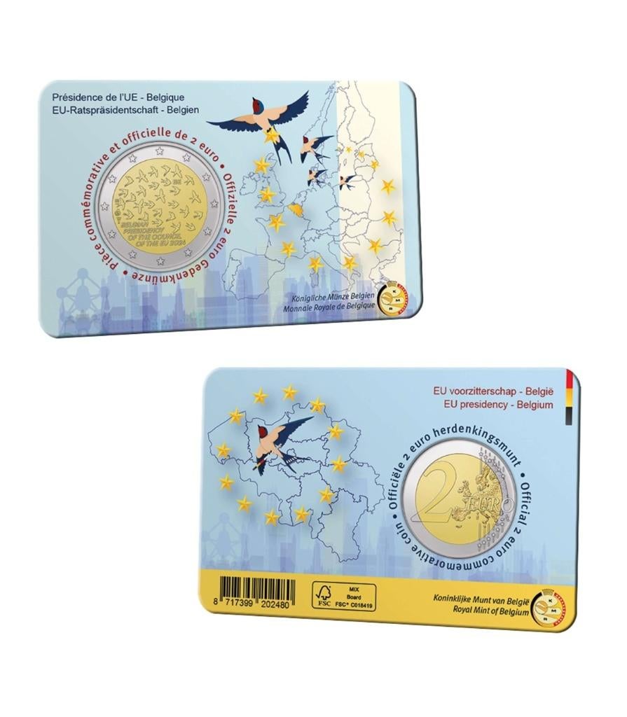 2 euro België 2024 Voorzitter EU coincard, Ophalen of Verzenden, België, 2 euro