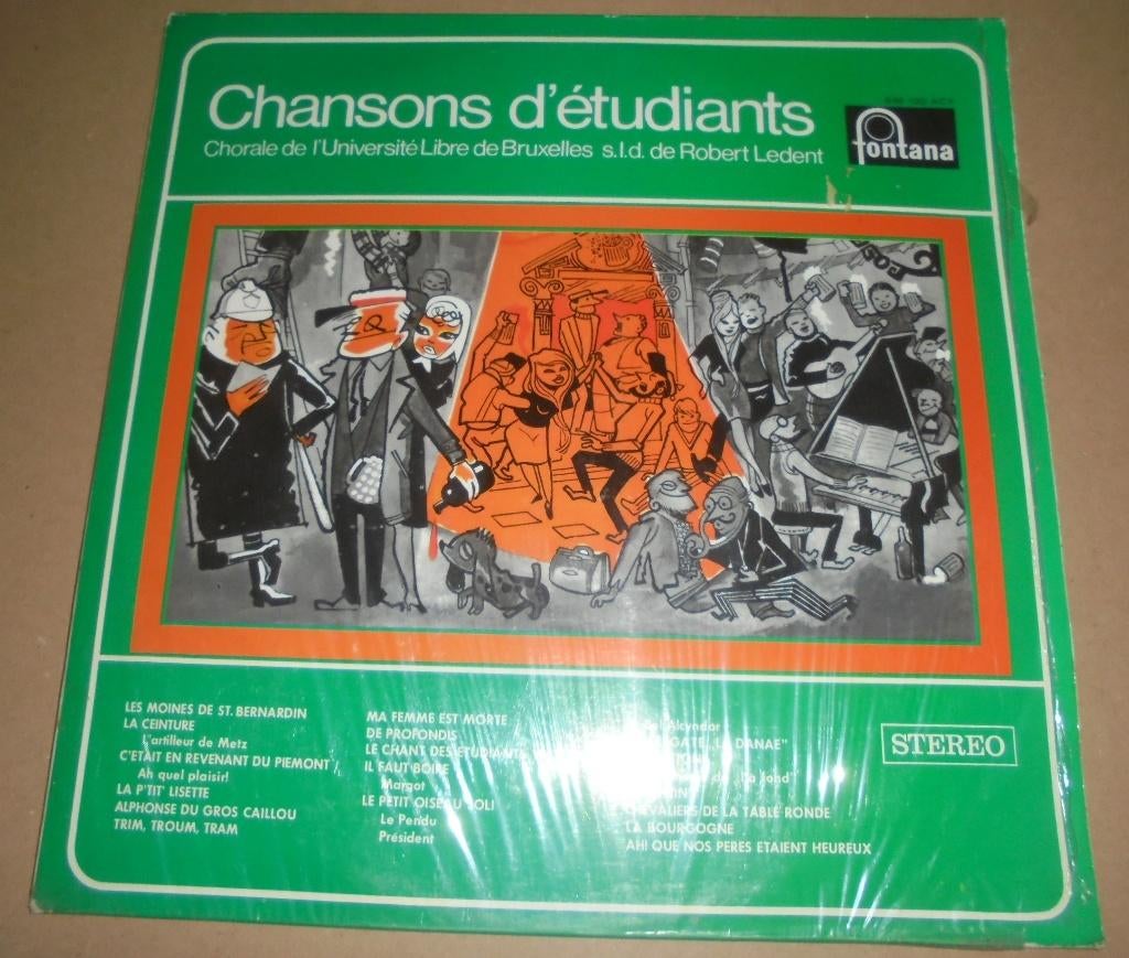 CHANSONS D'ETUDIANTS - CHORALE DE L'ULB - LP - BELGIUM -, Enlèvement ou Envoi, Utilisé, 12 pouces