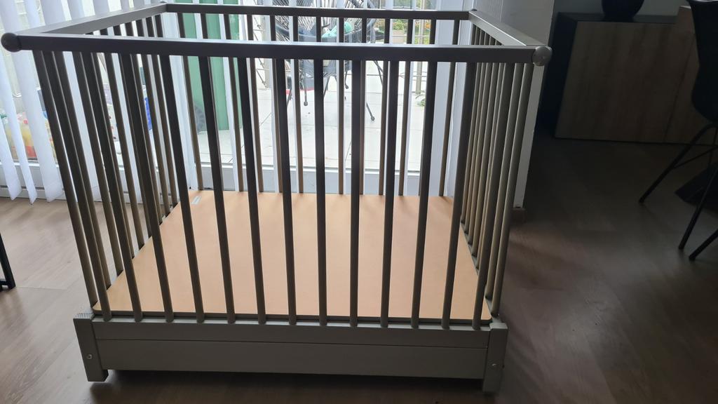 Babypark Pericles verstelbaar  in 3 standen, Ophalen of Verzenden, Zo goed als nieuw, Wieltjes